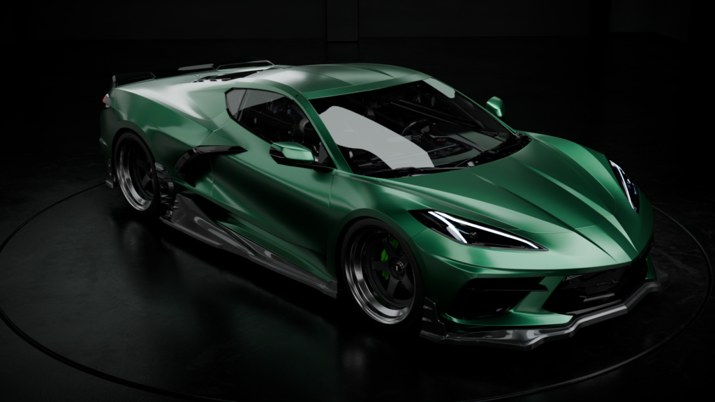 Pakiet kompletny bez spoilera - Corvette C8